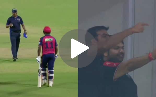 [Watch] Parth Jindal Angrily Shouts 'Go Back' At Samson Amidst DRS Call On 'Debatable' Catch